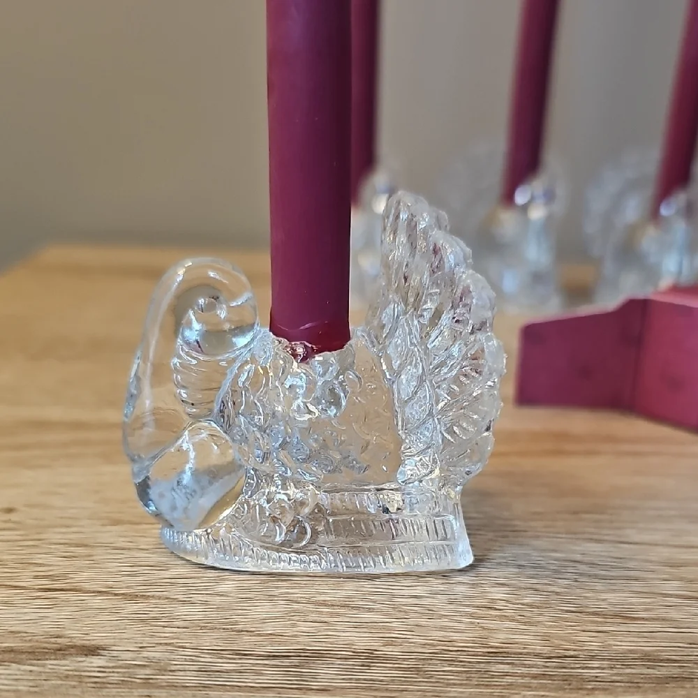 Williams Sonoma Holiday Turkey Candle & Taper Set + 2 Turkey Spreaders